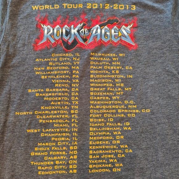 Rock of Ages 2012-2013 TOUR Gray T-SHIRT - Picture 8 of 14
